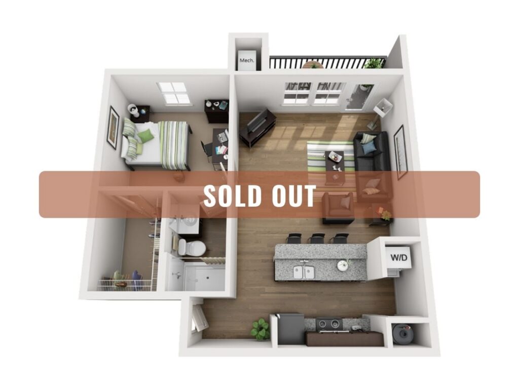 1BR/1BA – Copper