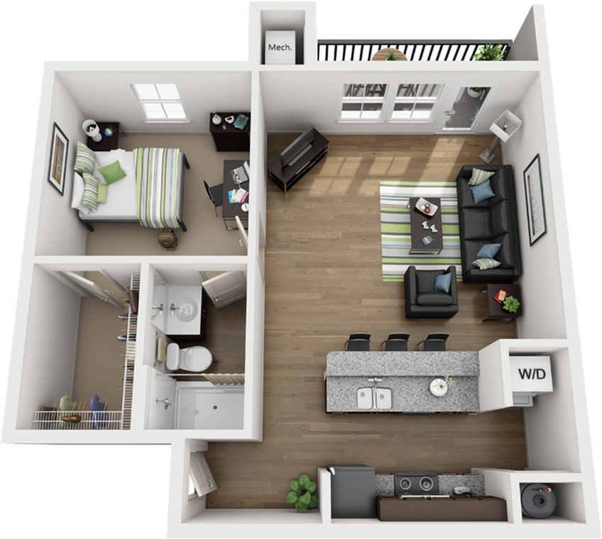 1BR/1BA – Copper