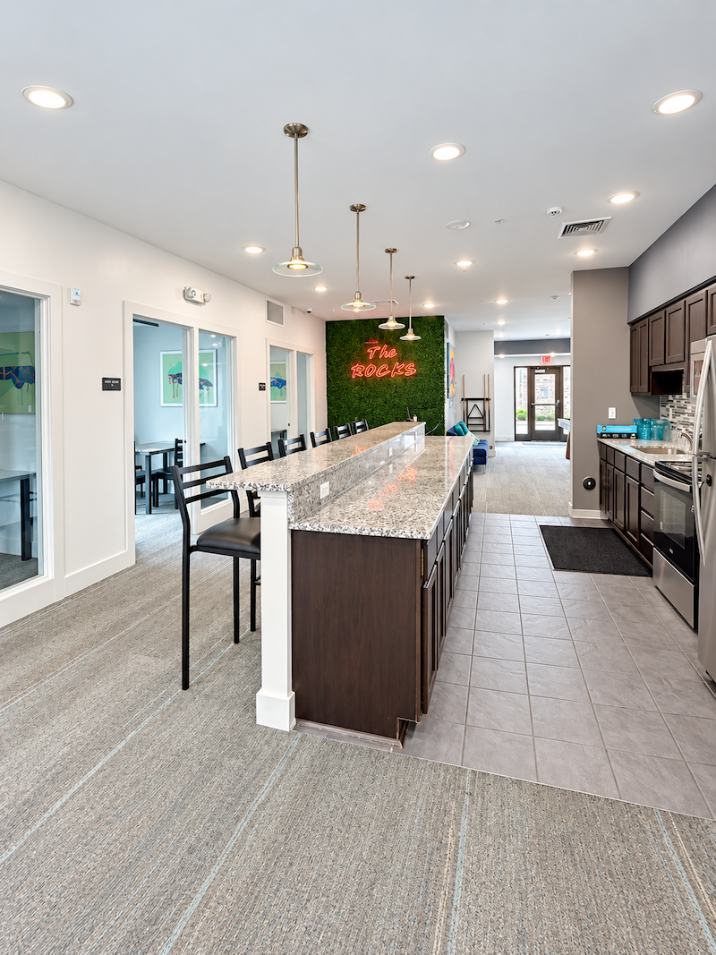 clubhouse lounge kitchen bar